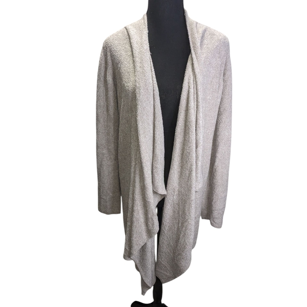 Barefoot Dreams Bamboo Chic Lite Cream Cardigan Sweater L/ XL